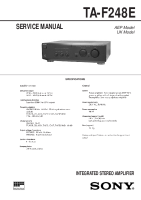 Sony TA-F248E - Service Manual